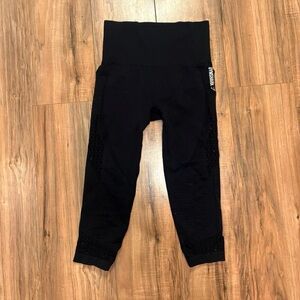 Gymshark Black Leggings with Side Detail